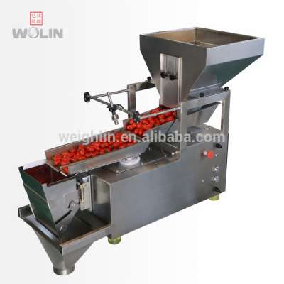 duplex version single head weight filler packing machine for dry fruits apple potato banana chips cherry tomato